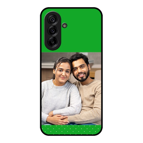 Galaxy A36 5G Custom Glass Phone Case - Green Pattern Design