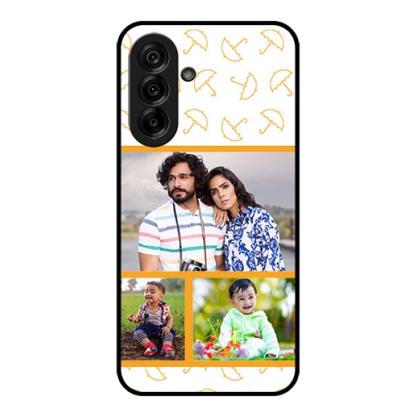 Galaxy A36 5G Custom Glass Phone Case - Yellow Pattern Design