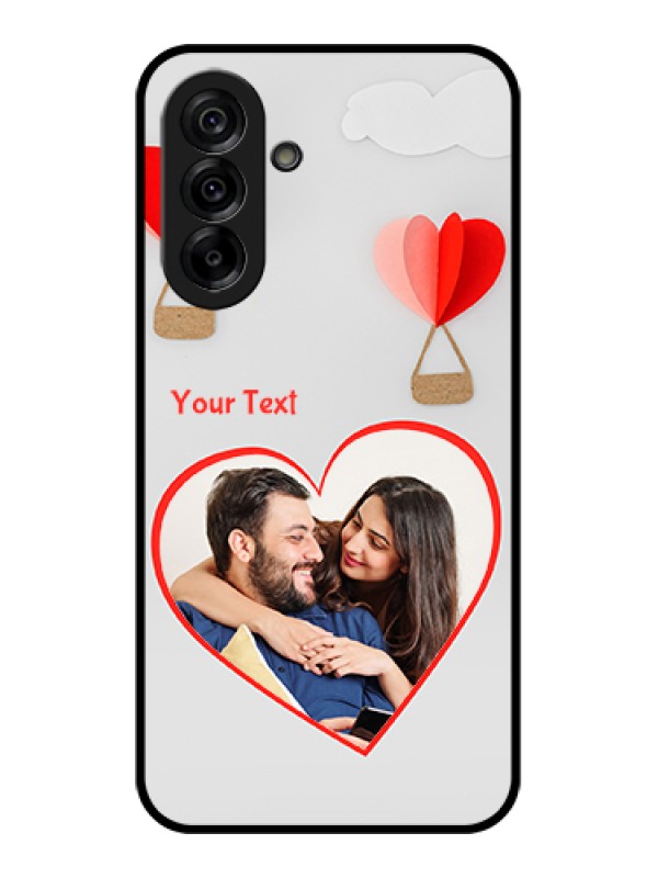 Custom Galaxy A36 5G Custom Glass Phone Case - Parachute Love Design
