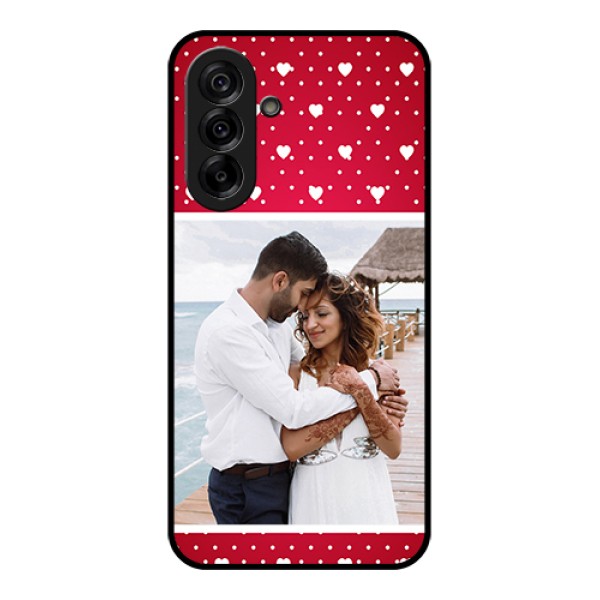 Galaxy A36 5G Custom Glass Phone Case - Hearts Mobile Case Design