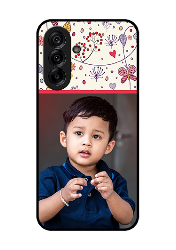 Galaxy A36 5G Custom Glass Phone Case - Premium Floral Design