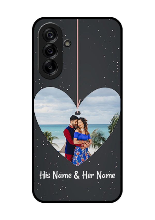 Galaxy A36 5G Custom Glass Phone Case - Hanging Heart Design