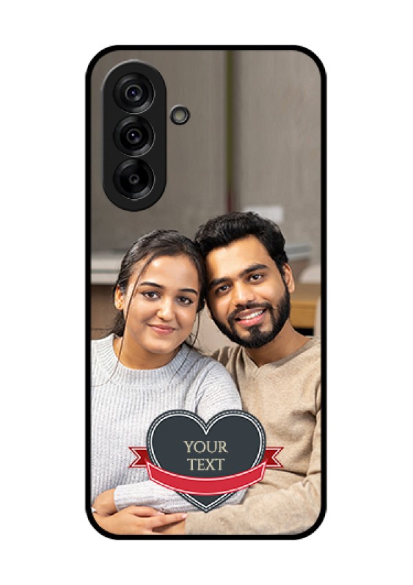 Galaxy A36 5G Custom Glass Phone Case - Just Married Couple Design