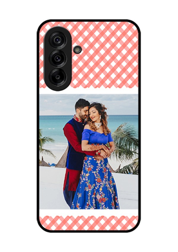 Galaxy A36 5G Custom Glass Phone Case - Pink Pattern Design