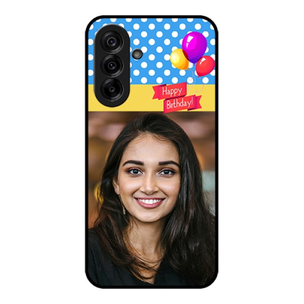Galaxy A36 5G Custom Glass Phone Case - Happy Birthday Design