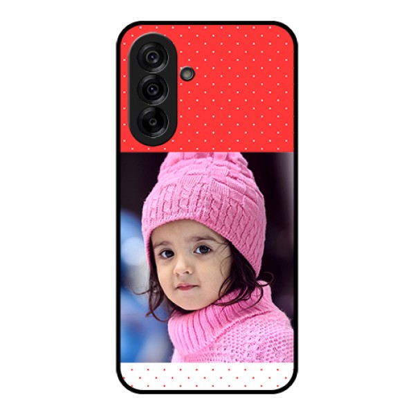 Galaxy A36 5G Custom Glass Phone Case - Red Pattern Design