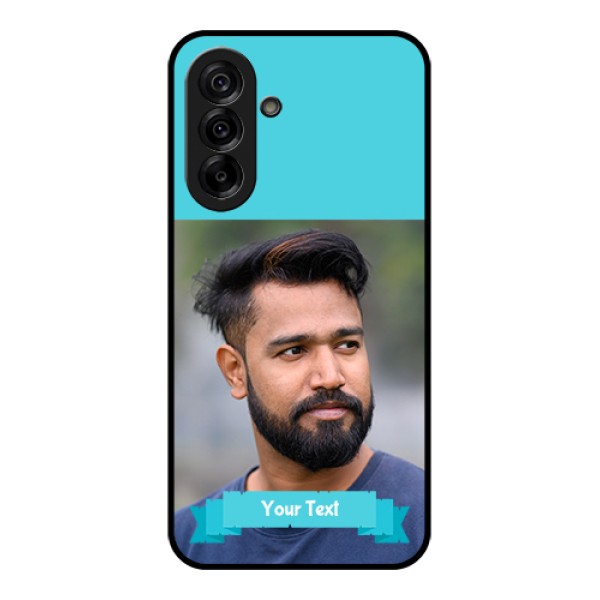Galaxy A36 5G Custom Glass Phone Case - Blue Color Design Galaxy A36 5G Custom Glass Phone Case - Blue Color Design
