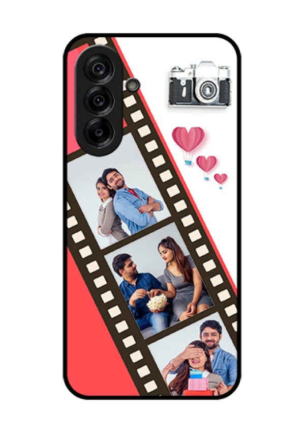 Galaxy A36 5G Custom Glass Phone Case - 3 Image Holder With Film Reel