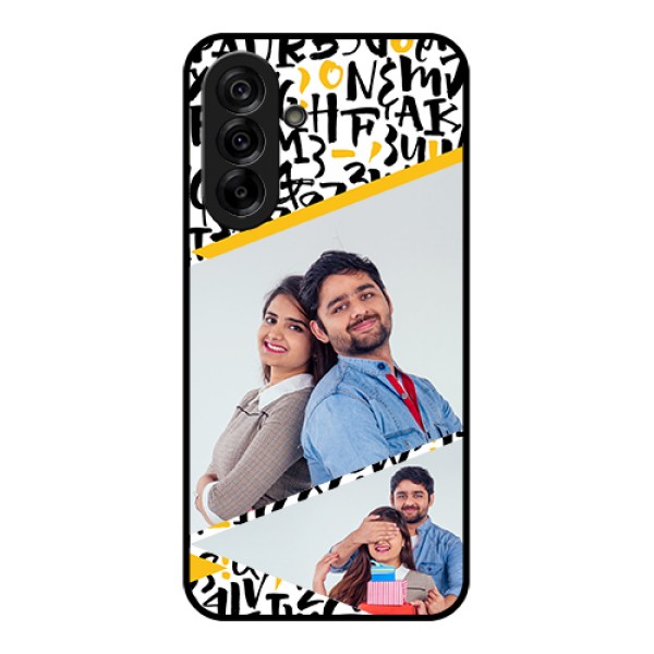 Galaxy A36 5G Custom Glass Phone Case - Letters Pattern Design