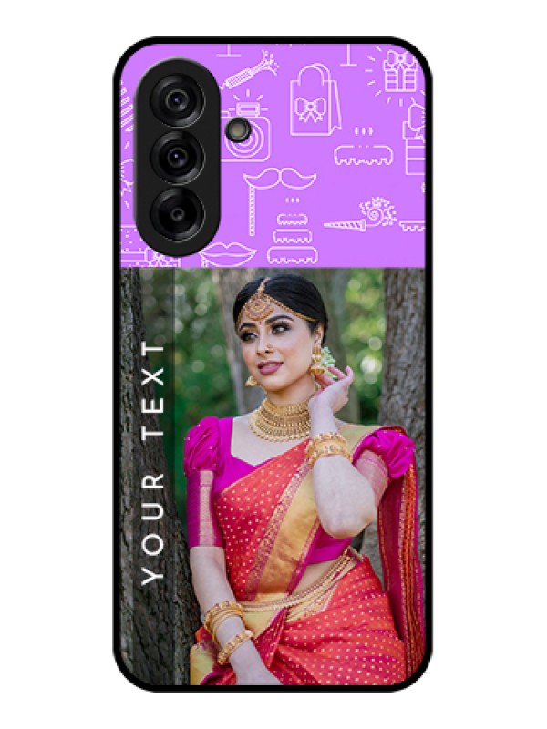 Custom Galaxy A36 5G Custom Glass Phone Case - Birthday Icons Design