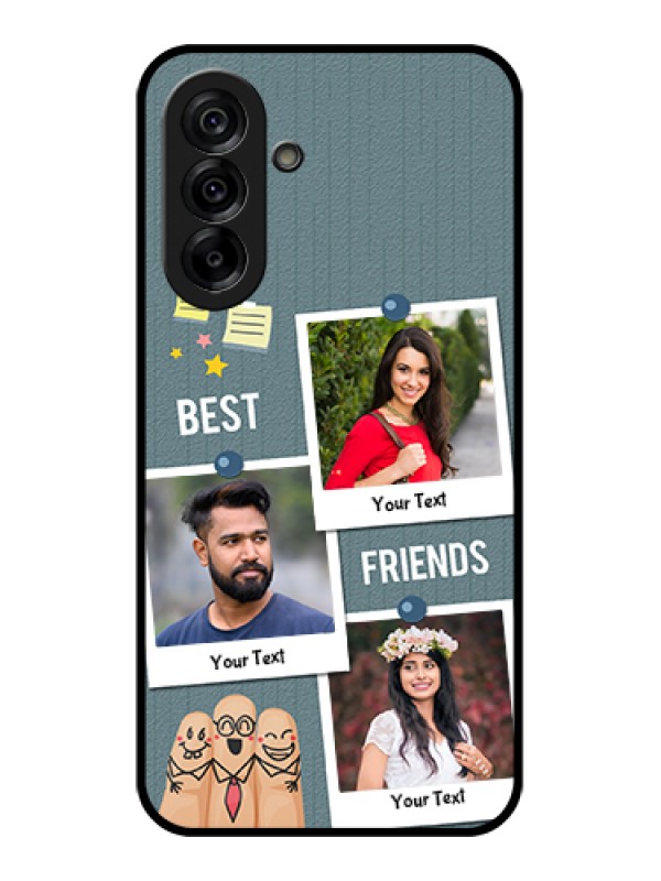 Custom Galaxy A36 5G Custom Glass Phone Case - Sticky Frames And Friendship Design