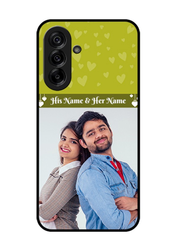 Galaxy A36 5G Custom Glass Phone Case - You & Me Heart Design