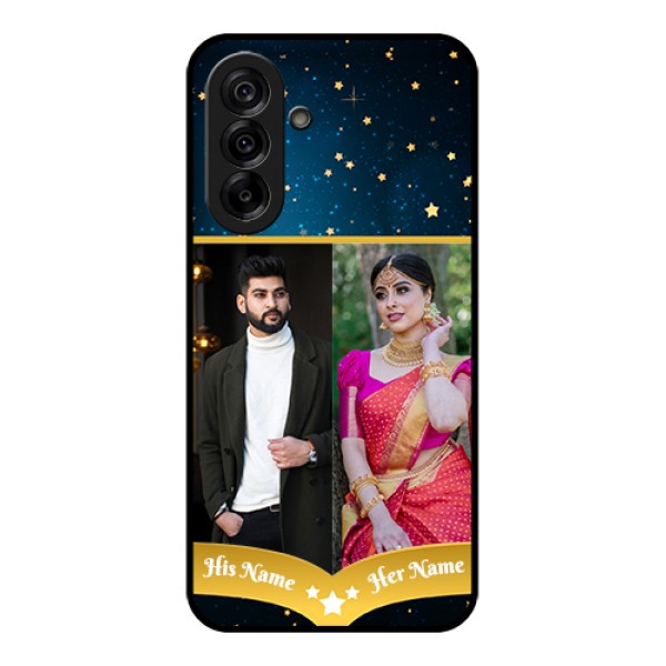 Galaxy A36 5G Custom Glass Phone Case - Galaxy Stars Backdrop Design