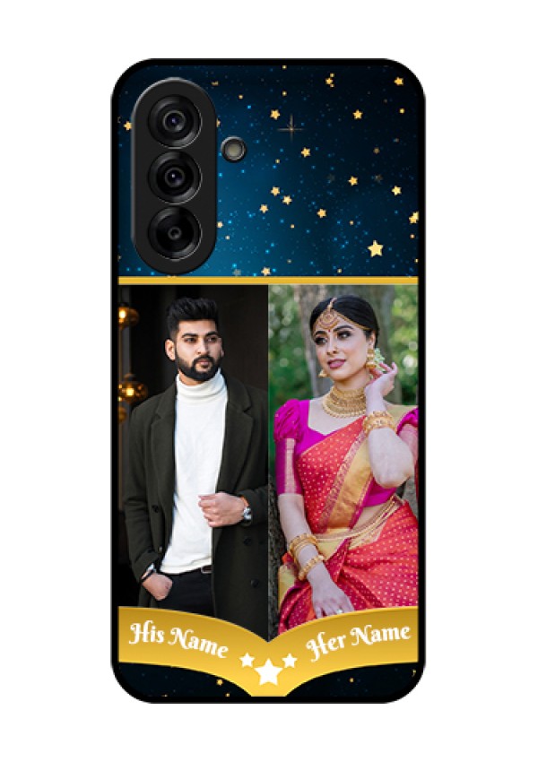Galaxy A36 5G Custom Glass Phone Case - Galaxy Stars Backdrop Design