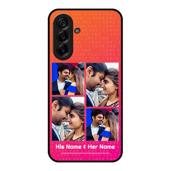 Galaxy A36 5G Custom Glass Phone Case - I Love You Pink Design