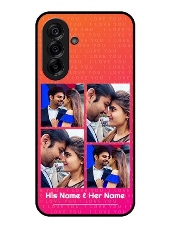 Custom Galaxy A36 5G Custom Glass Phone Case - I Love You Pink Design