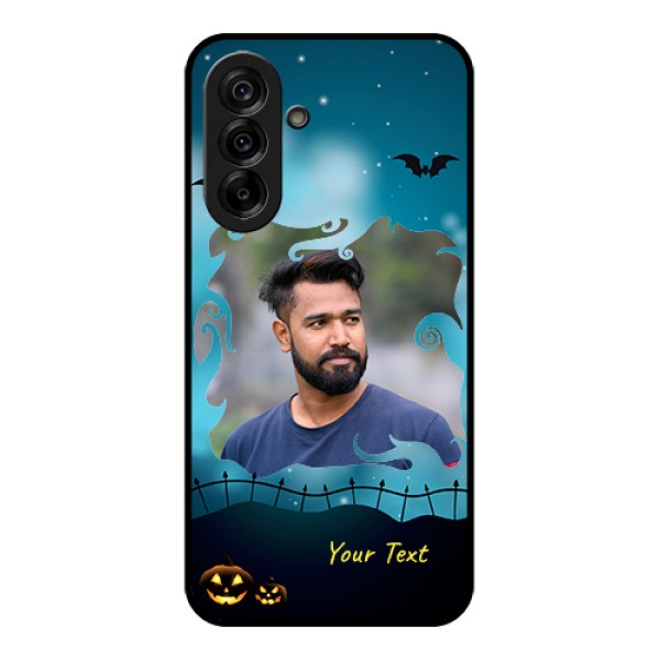 Galaxy A36 5G Custom Glass Phone Case - Halloween Frame Design