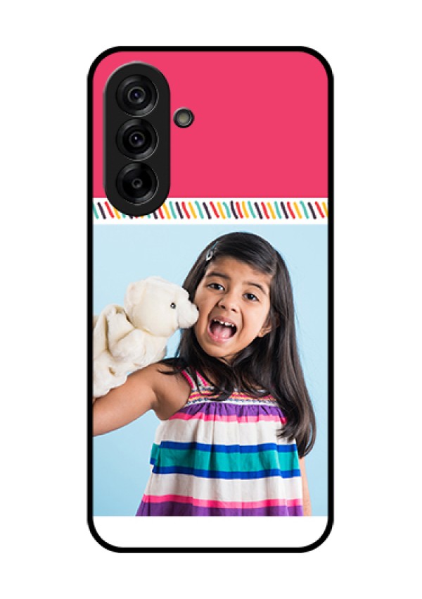 Galaxy A36 5G Custom Glass Phone Case - Line Art Design