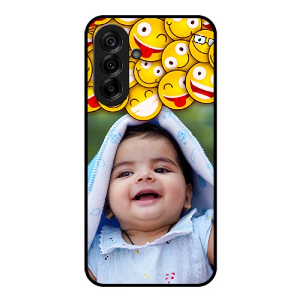 Galaxy A36 5G Custom Glass Phone Case - With Smiley Emoji Design