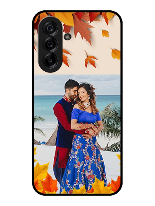 Custom Galaxy A36 5G Custom Glass Phone Case - Autumn Maple Leaves Design