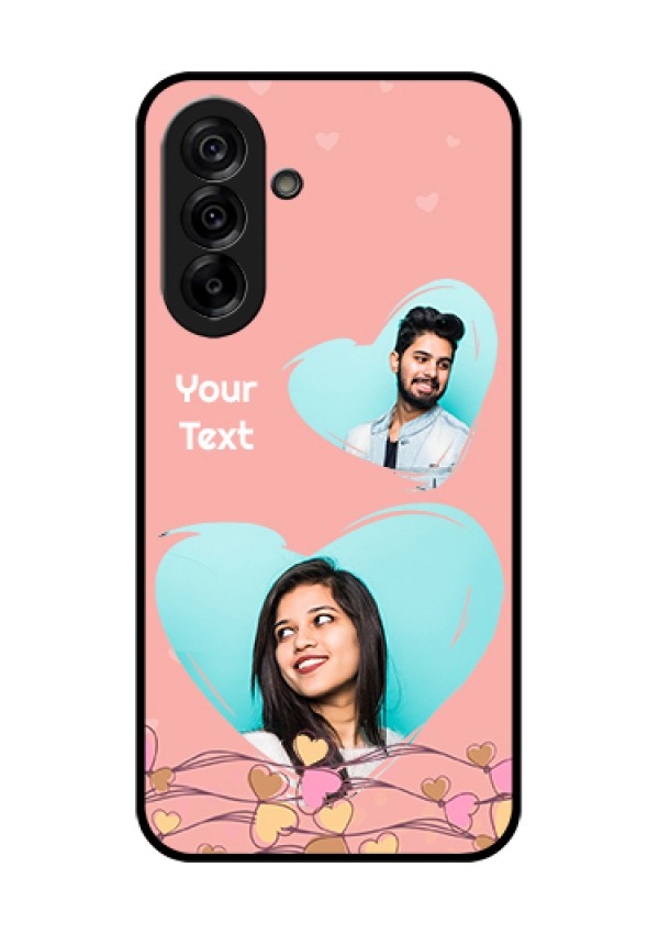 Galaxy A36 5G Custom Glass Phone Case - Love Doodle Design