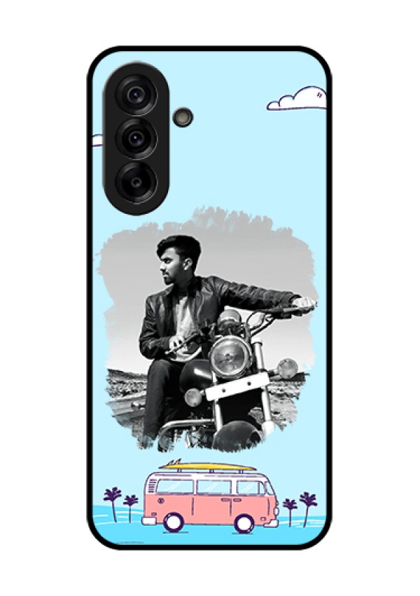 Galaxy A36 5G Custom Glass Phone Case - Travel & Adventure Design