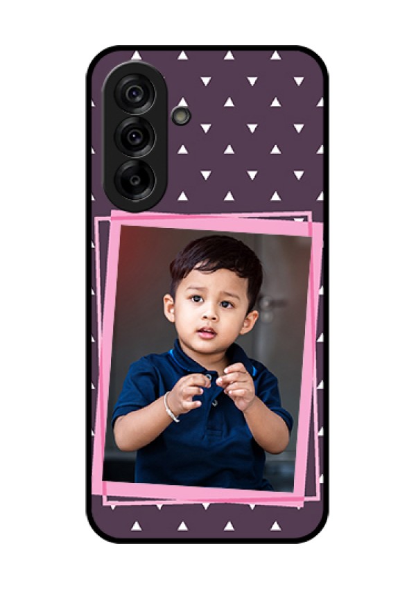 Galaxy A36 5G Custom Glass Phone Case - Triangle Pattern Dotted Design