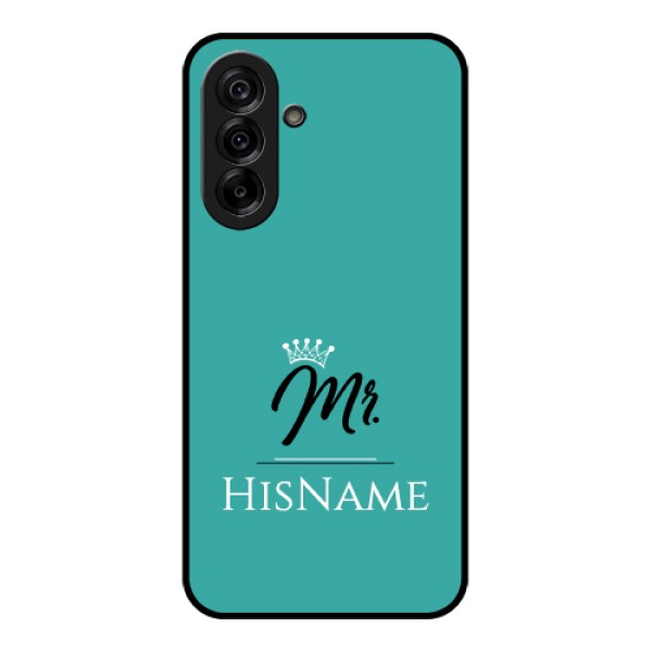 Galaxy A36 5G Custom Glass Phone Case - Mr With Name Design Galaxy A36 5G Custom Glass Phone Case - Mr With Name Design