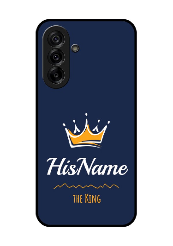 Galaxy A36 5G Custom Glass Phone Case - King With Name Design