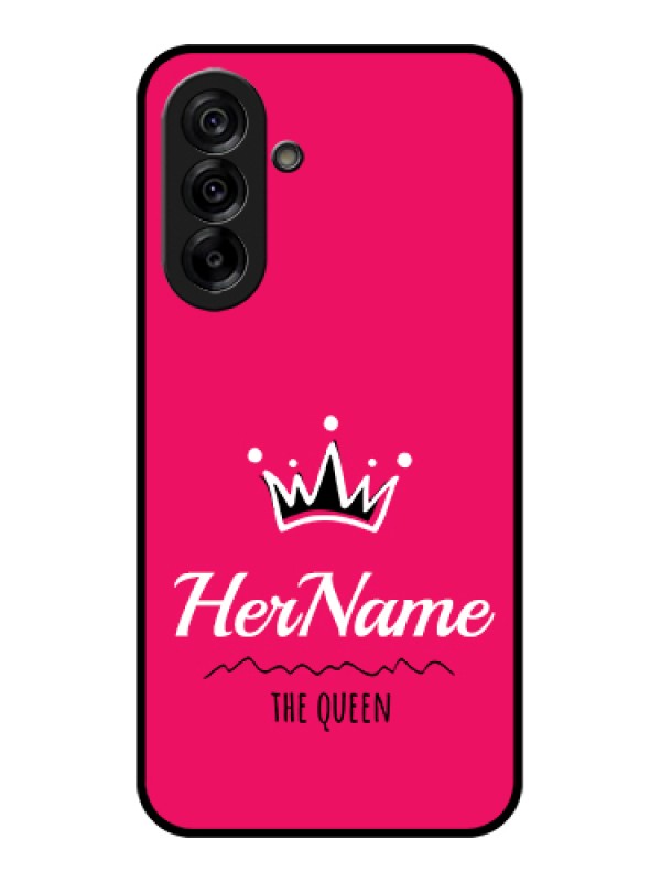 Custom Galaxy A36 5G Custom Glass Phone Case - Queen With Name Design