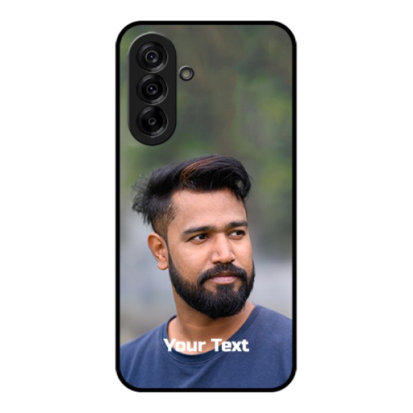 Galaxy A36 5G Custom Glass Phone Case - Photo With Text Design