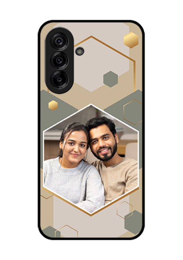 Galaxy A36 5G Custom Glass Phone Case - Stylish Hexagon Pattern Design