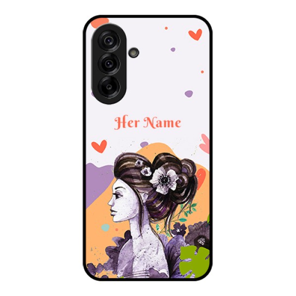 Galaxy A36 5G Custom Glass Phone Case - Woman And Nature Design