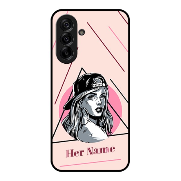 Galaxy A36 5G Custom Glass Phone Case - Rockstar Girl Design