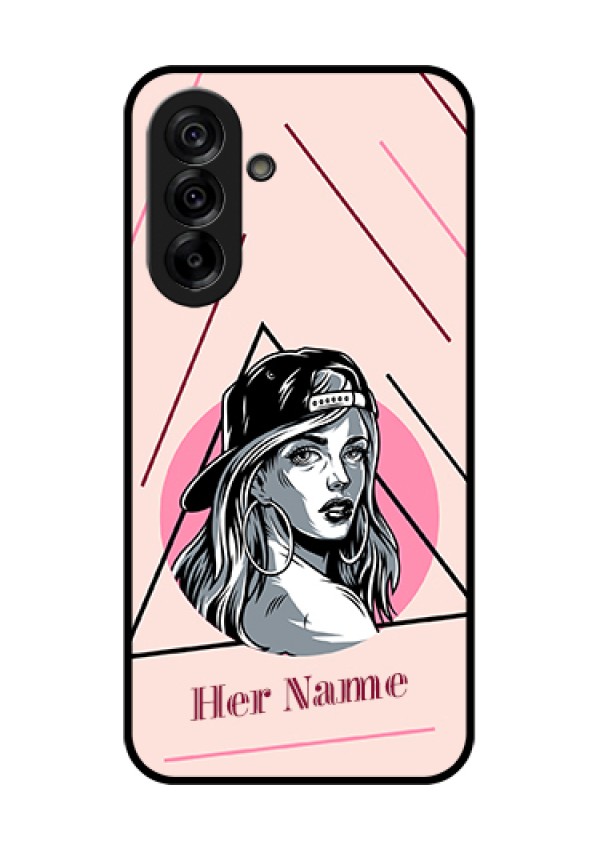 Galaxy A36 5G Custom Glass Phone Case - Rockstar Girl Design