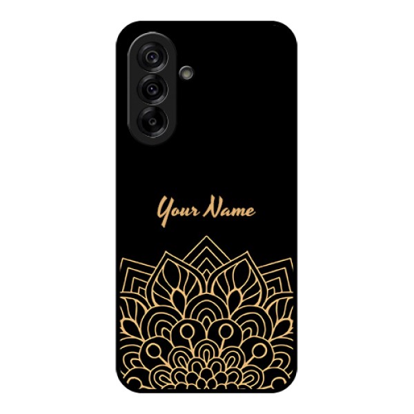 Galaxy A36 5G Custom Glass Phone Case - Golden Mandala Design