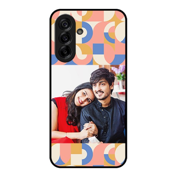 Galaxy A36 5G Custom Glass Phone Case - Semi - Circle Maze Pattern Design Galaxy A36 5G Custom Glass Phone Case - Semi - Circle Maze Pattern Design