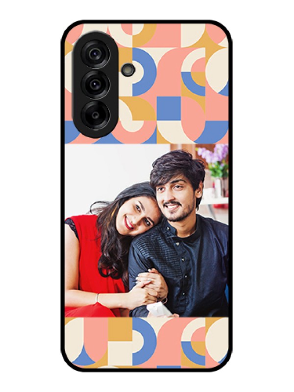 Custom Galaxy A36 5G Custom Glass Phone Case - Semi - Circle Maze Pattern Design