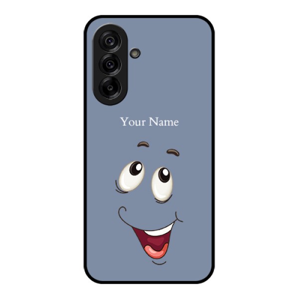 Galaxy A36 5G Custom Glass Phone Case - Laughing Cartoon Face Design Galaxy A36 5G Custom Glass Phone Case - Laughing Cartoon Face Design