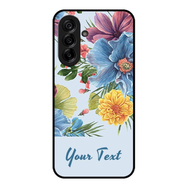 Galaxy A36 5G Custom Glass Phone Case - Stunning Watercolored Flowers Painting Design