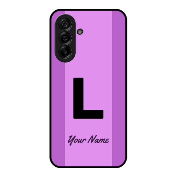Galaxy A36 5G Custom Glass Phone Case - Tricolor Custom Text Design