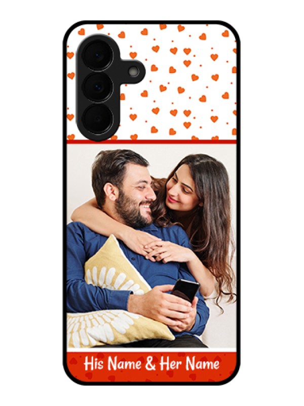 Custom Samsung Galaxy A37 5G Custom Glass Phone Case - Orange Love Symbol Design