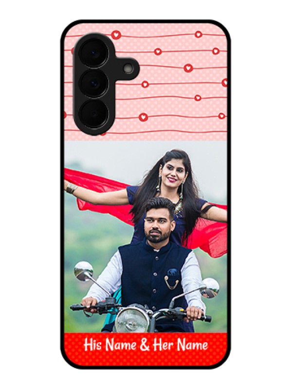 Custom Samsung Galaxy A37 5G Custom Glass Phone Case - Red Pattern Case Design