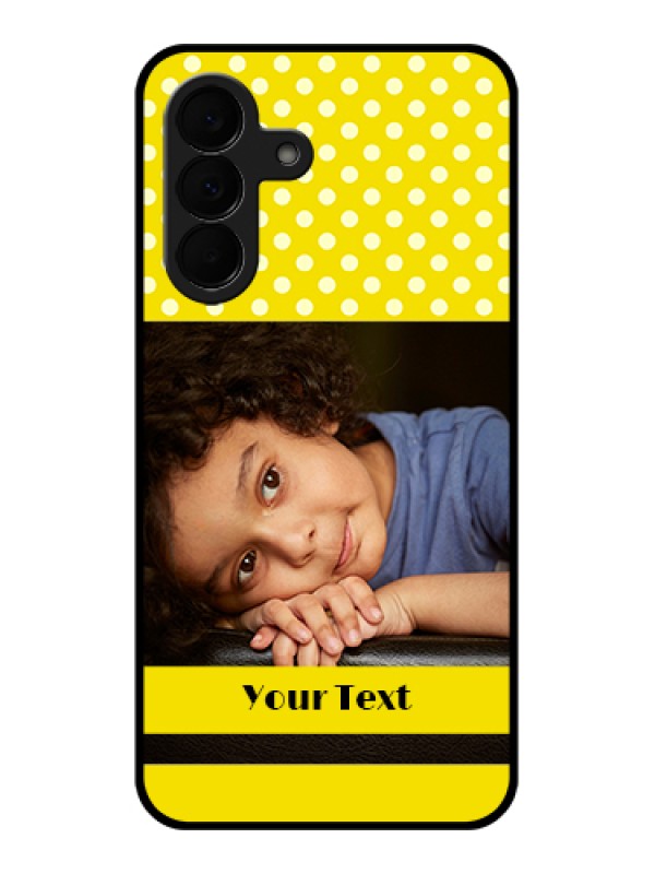 Custom Samsung Galaxy A37 5G Custom Glass Phone Case - Bright Yellow Case Design