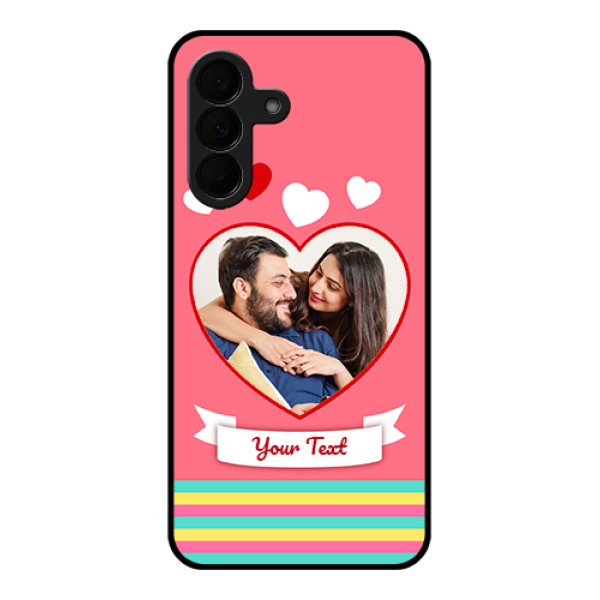 Samsung Galaxy A37 5G Custom Glass Phone Case - Love Shapes Doodle Design Samsung Galaxy A37 5G Custom Glass Phone Case - Love Shapes Doodle Design