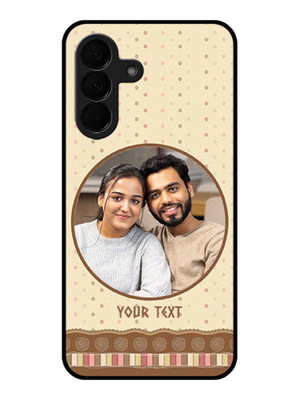 Custom Samsung Galaxy A37 5G Custom Glass Phone Case - Brown Dotted Mobile Case Design