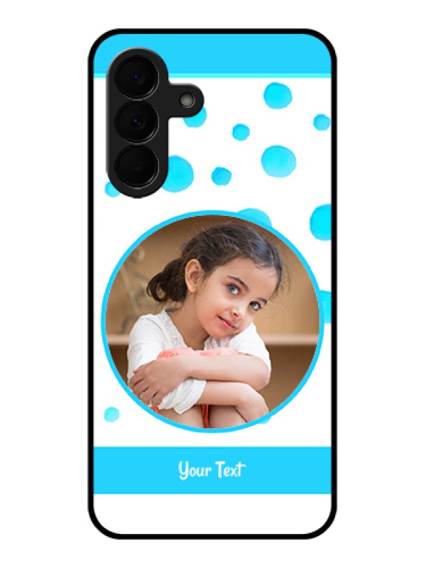 Custom Samsung Galaxy A37 5G Custom Glass Phone Case - Blue Bubbles Pattern Design