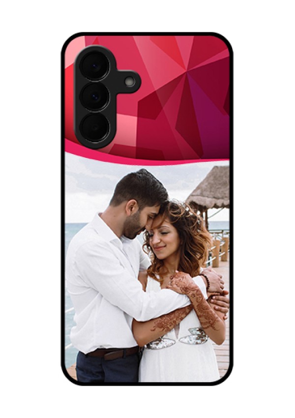 Samsung Galaxy A37 5G Custom Glass Phone Case - Red Abstract Design