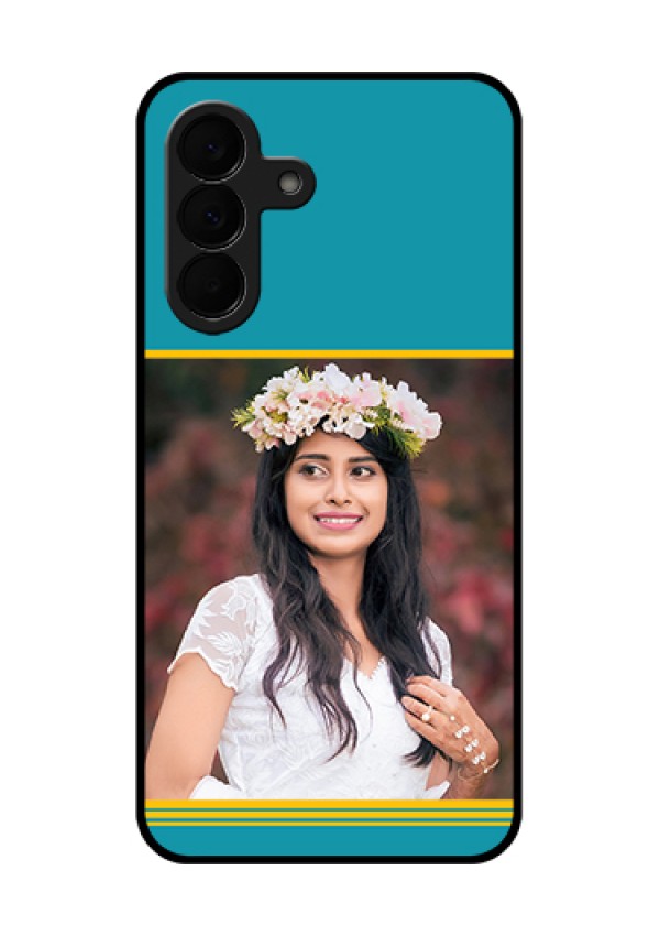 Samsung Galaxy A37 5G Custom Glass Phone Case - Yellow & Blue Design