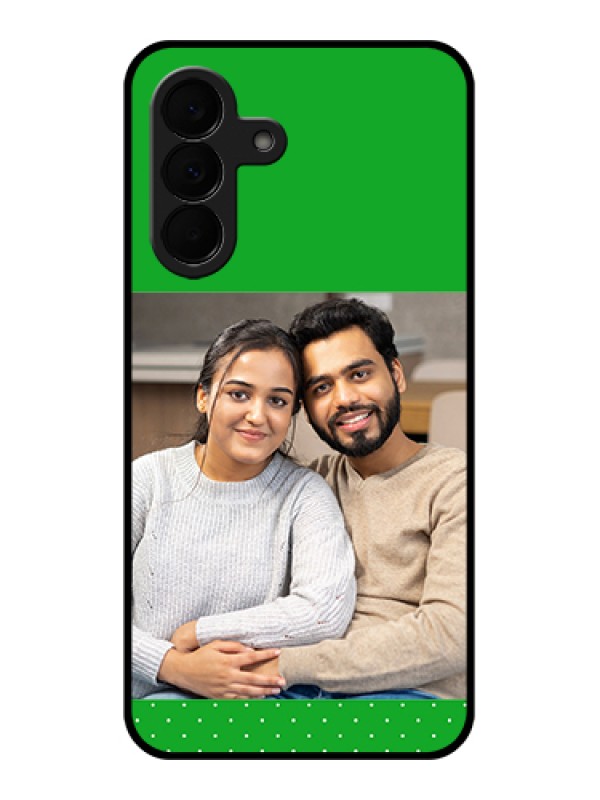 Custom Samsung Galaxy A37 5G Custom Glass Phone Case - Green Pattern Design